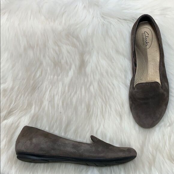 Clarks Bendables Suede Flats Sz 8.5 - Picture 1 of 6